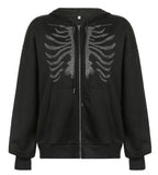Fongt New Hoodie Jersey Women Loose Street Sports Zipper Open Shirt Y2k Coat Women