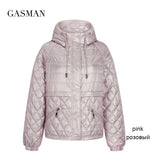 2022 New spring cotton solid short puffer Jacket for women zipper down parka Women autumn clothes hooded down jacket