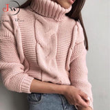 Knitted Turtleneck Pullovers Casual Soft Jumper Fashion Long Sleeve