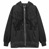 Fongt New Hoodie Jersey Women Loose Street Sports Zipper Open Shirt Y2k Coat Women