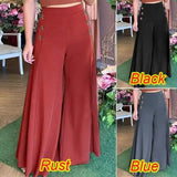 Fongt Spring / Summer 2023 Pants Women's Button Elastic High Waist Summer Wide Leg