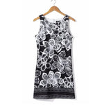 new brand 2018 summer women wear casual print sleeve free dress printed elastic