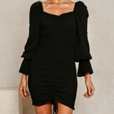 Shirt Dress Loose Short Boho Mini