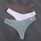Thong V Waist Design G-String Women's Panties Cotton Panties Female Underpants Solid Pantys Intimates Lingerie
