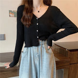 Fongt Thin Women 2023 New Summer With Long Sleeves Sun Knitted Bottom Shirt On The Coat Of Ice