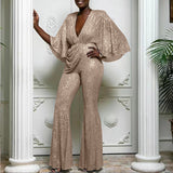 Fongt New Women's Ebay Direct Selling Slit Sexy Deep V Bare Back