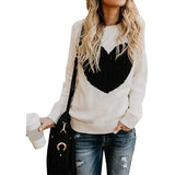 Fongt / Winter Women's Knit Sweater Plus Size Love Knit Long Sleeve Jumper Sweater