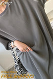 Sleeve Dress Women Summer New Leisure Large Size Simple Solid Retro Fashion M-4XL Chic Soft Elegant Mid-calf