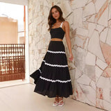 Fongt Summer New Simple Sexy Corrugated Skirt-88193-Outfit