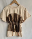 Summer Hit Color Fake Two Tees Patchwork Mesh Y2k Tops Round Neck Short Sleeve Ropa Mujer Fashion Causal T Shirt-Outfit