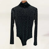 Fongt New Star Fashion Hot Diamond Elastic High-Necked Bottom Shirt 褶皱半裙 Trousers