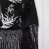 New Tassel Embroidery Fashionable Gauze Cage Skirt 3183201-Outfit