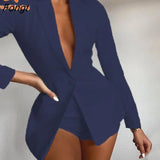 New Commuter Casual Suit Suit Jacket and Shorts Loose One Button Two-piece Set Shorts Suit Blazer Set for