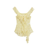 Fongt Homemade New Women's Clothing 髫髫叠 Laminated Lace Top