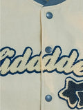 Vintage Embroidery Varsity Jacket-Outfit