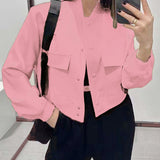 Fongt New Coat Temperament Stand Collar Large Pocket Neutral Wind Women's Winter Jacket Small Fragrant Wind Coat
