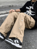 Buttoned Pocket Patch Cargo Pants-Outfit