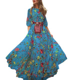 Fongt Spring New Digital Print Dress Dress Holiday Dress Women's