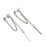 Silver Tassel Earrings-Outfit