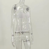 Chest Cup Net Gauze Waist Bra Girl Spring Solid Color Stitching Tie To Put On The Chest-Outfit