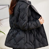 Autumn Winter New Suit Collar Light Down Jacket Female Short Small Waist Slim Fashion Foreign Style Coat-Outfit