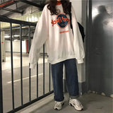 hoodie Women Sweatshirts Long Sleeve Hoodies Casual Letter print Loose Pullovers Harajuku Sweatshirt Female