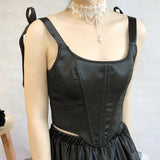 Fongt Sante-Faced Clove With Short Plastic Body Fish Bone Small Vest Babes Cute Pink Corset