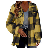 Fongt Women's 2025 New Autumn And Winter With Pocket Lattice Lamb Jacket Button Plush