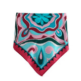 Summer Halter Scarf Blouse Printed Vertical Trousers Set-Outfit