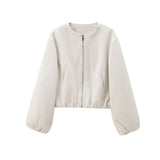 Fongt And Autumn 2025 Fashion New Soft Bomber Jacket Women's M56867