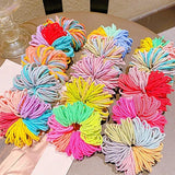 Girls Cute Colorful Basic Spiral Elastic Hair Bands Small Pigtail Hair Tie Scrunchie Rubber Band Kid Hair