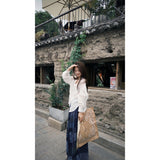 Fongt Holiday Style Fashion Set Sun Protection Cover Shirt Women's Niche Print Skirt