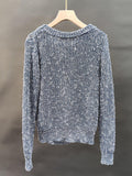 Fongt Fashioned Women 2025 Spring New Comfortable Temperament Casual Loose Round Collar Chain