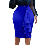 Fongt Women's Clothing 2025 Autumn New Fashion Bag Hip Sexy Zipper Large African Half-Body Skirt