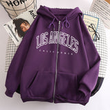 Fongt New Zipper Hoodie Los Angeles California Coat Top