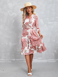 Women's Wear The New Summer Hot Print Seven Minute Sleeve Dress-Outfit