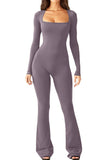 Fongt Women's Long-Sleeved Giose Waist-High-Legged Jump-Suited Jump-Suited Jump-Suited Trousers