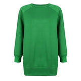 Long Sleeve Warm Sweatshirts Green Long Hoodies