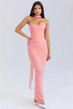 Corset And Bodycon Maxi Skirt With Neckerchief Set-Outfit