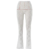 High Waist Sheer Lace Pants-Outfit