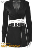 Dress Set Women Outfits Bandage Long Sleeve Crop Top Diamond Mini Skirt Sets White Streetwear Chic Black Two Piece