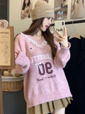 Knit Jersey Print Sweater-Outfit