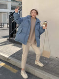 2023 Women Short Jacket Winter Thick Hooded Cotton Padded Coats Female Korean Loose Puffer Parkas Ladies Oversize