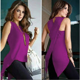 Neck Casual Slim Fit Irregular Patchwork Solid