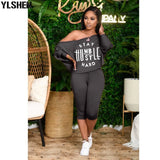Two Piece Set Tracksuit Women Clothes African Dresses Dashiki Sloping Shoulder Top Shorts Pant Suits Jogging Vetement Femme