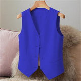 Fongt Suit Vest Women's Small Vest Spring And Autumn New Repair Outside The Female Red Short Female Horse Clip Small