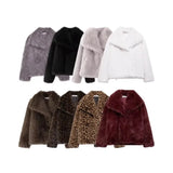 Fongt Women's Explosive Artificial Hairy Fluffy Women's Jacket
