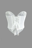 V Hem Tie Back Corset