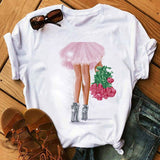 Women Sunflower Girl Printed T