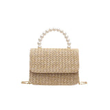 Straw Pearl Cross Body Bag-Outfit